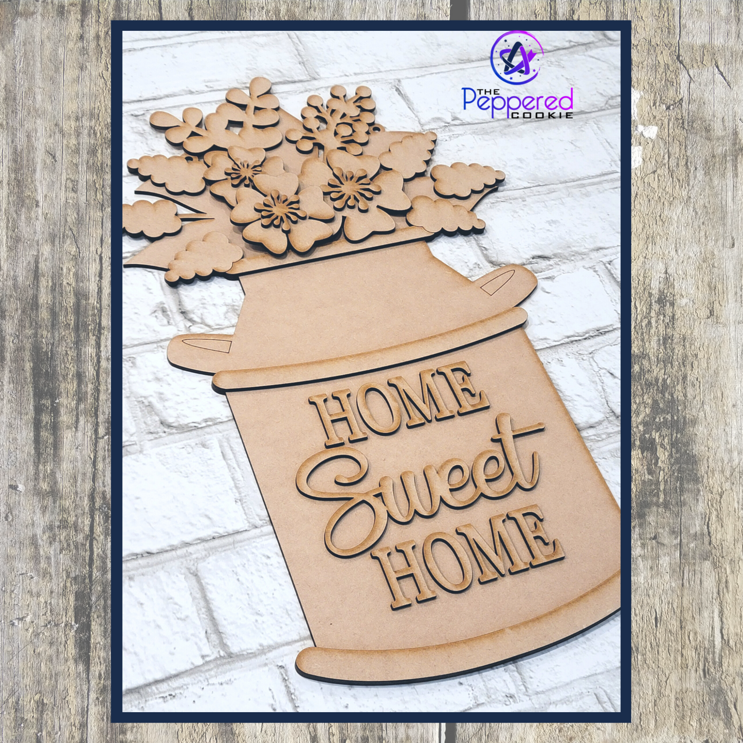 Home Decor - Milk Bucket Home Sweet Home UNFINISHED