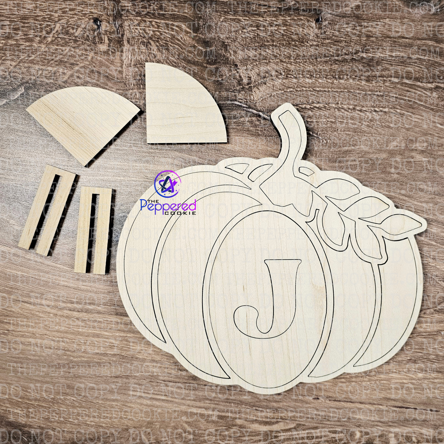 Home Decor - Monogram Pumpkin Sign UNFINISHED