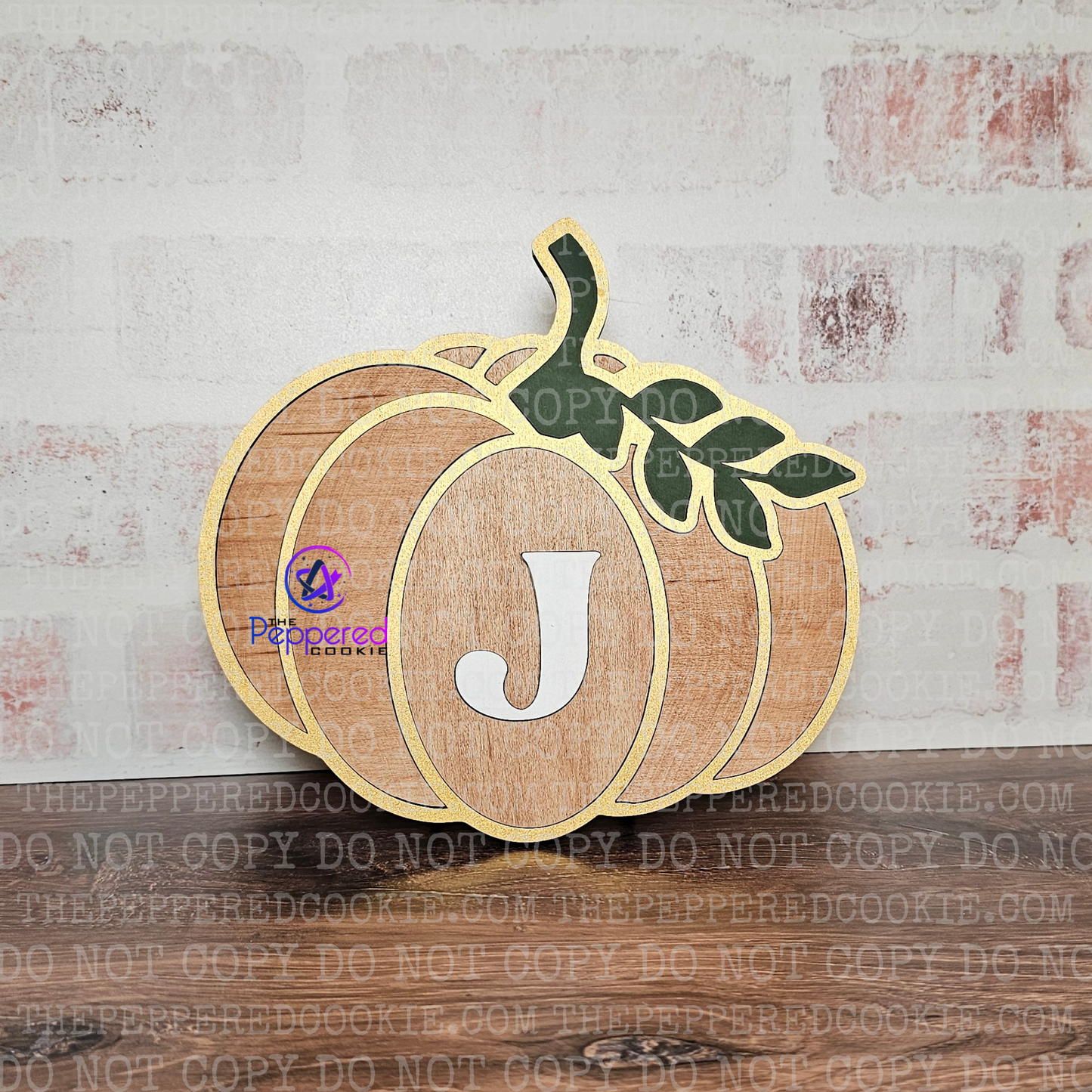 Home Decor - Monogram Pumpkin Sign UNFINISHED
