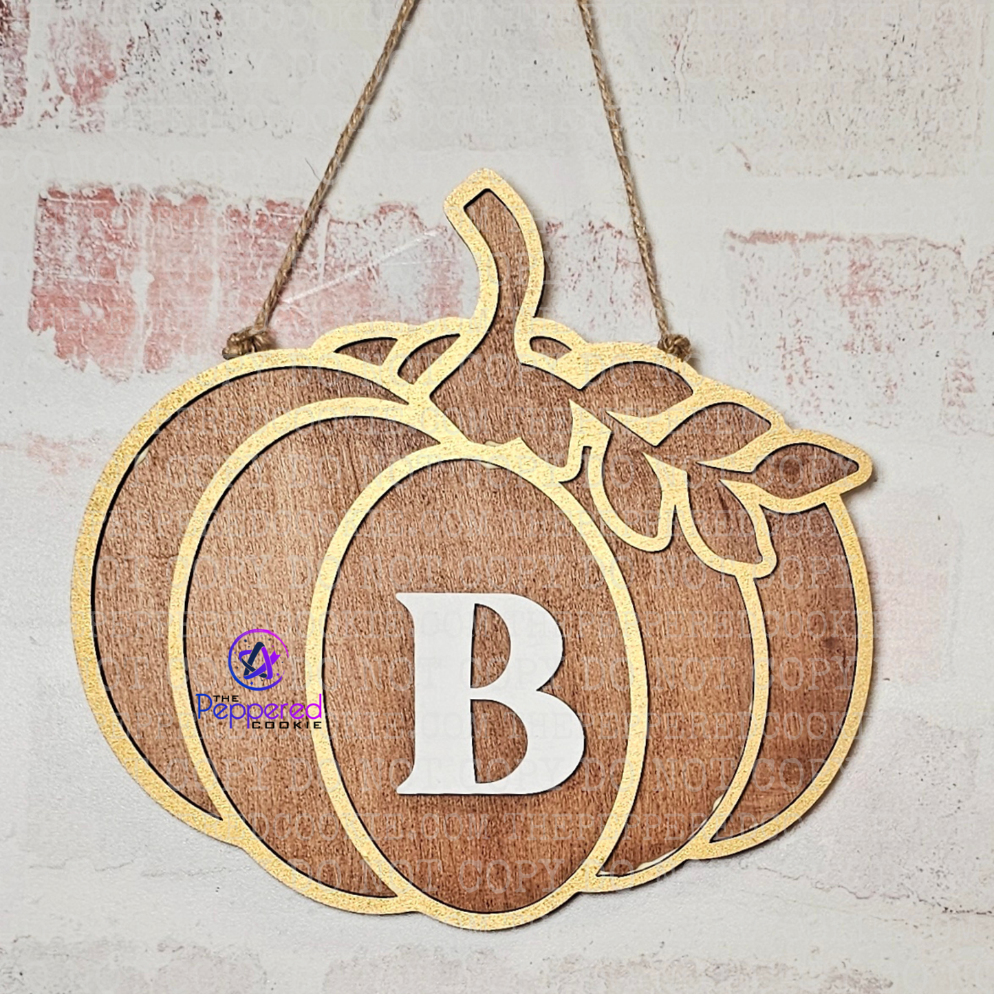 Home Decor - Monogram Pumpkin Sign UNFINISHED