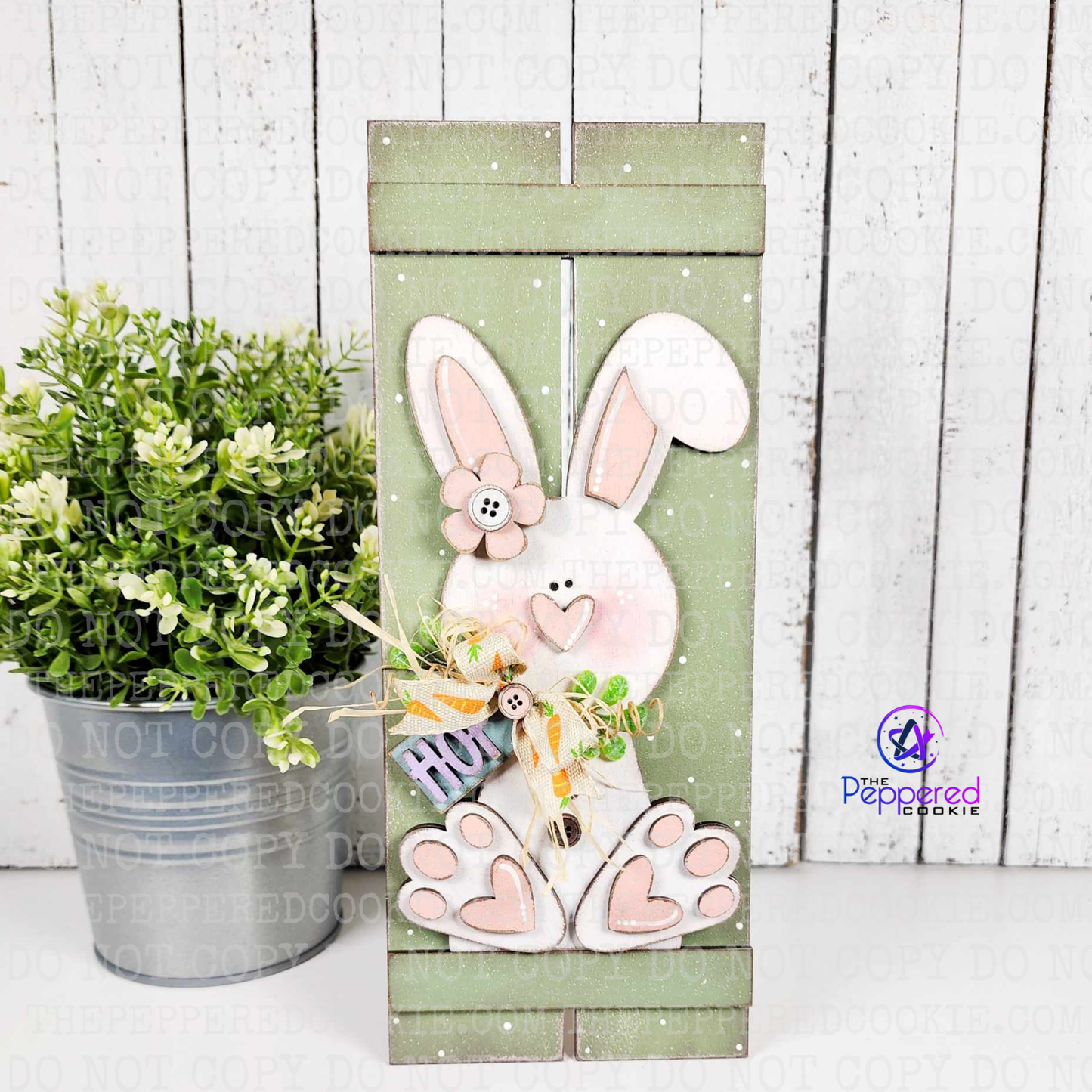 Home Decor - Prim Bunny Table Top Pallet UNFINISHED