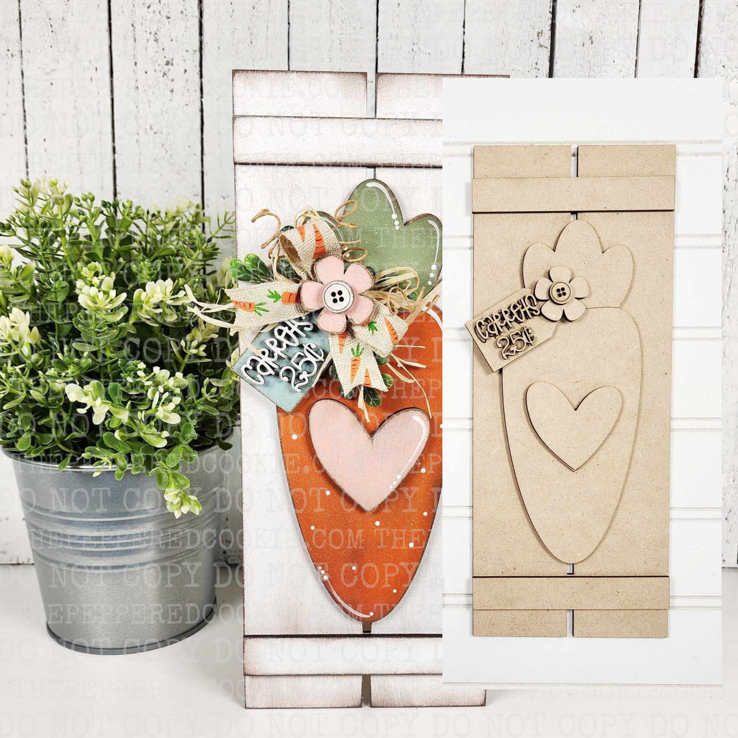 Home Decor - Prim Carrot Table Top Pallet UNFINISHED