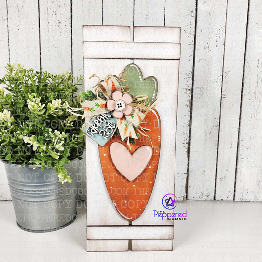 Home Decor - Prim Carrot Table Top Pallet UNFINISHED