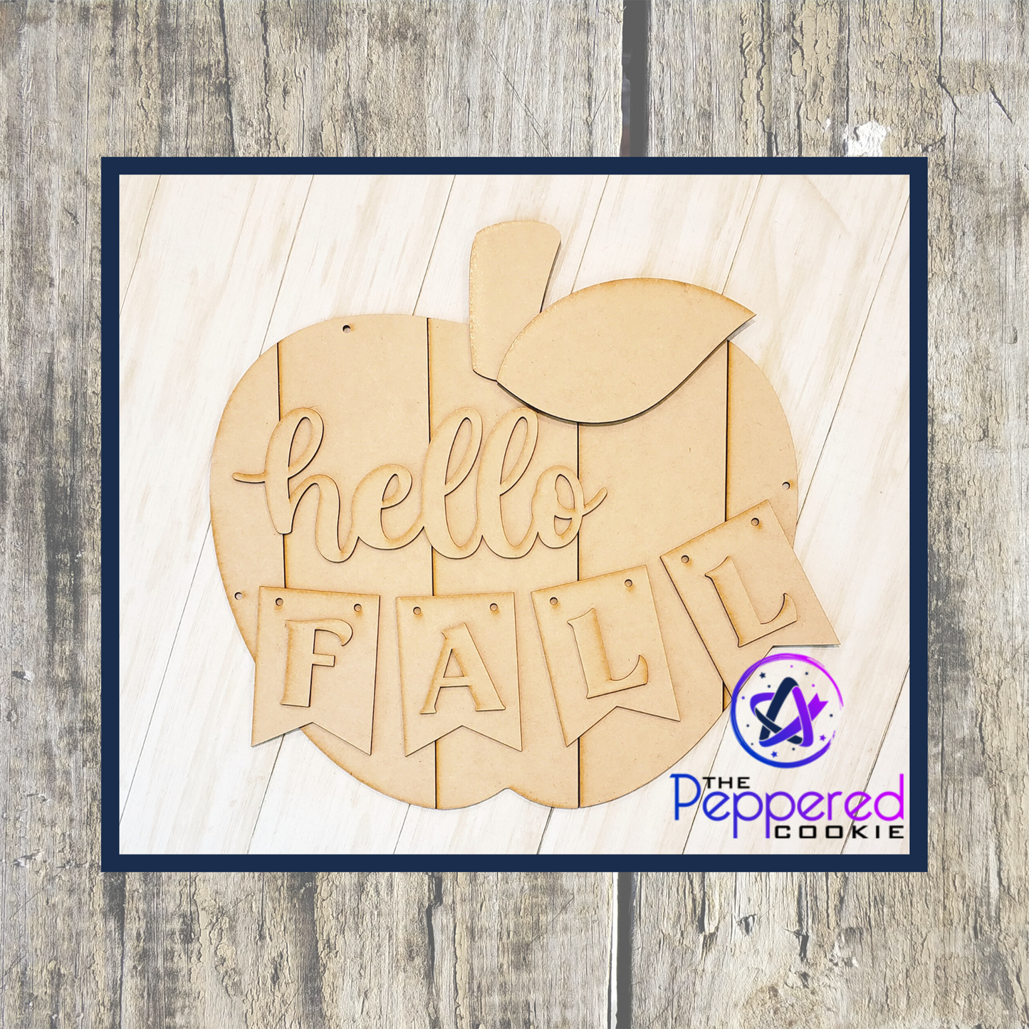 Door Hanger - Apple Hello Fall UNFINISHED