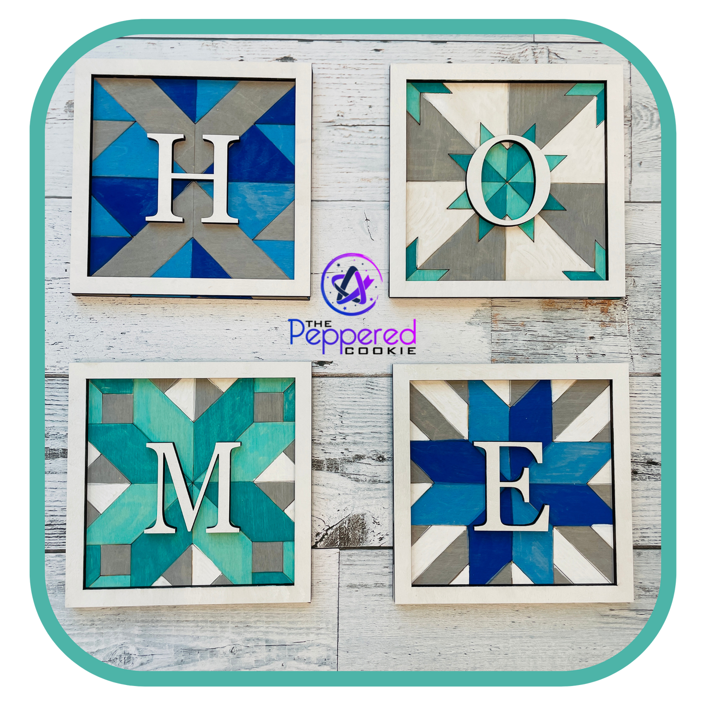 Home Decor - Quilt Wall Square HOME Tiles UNFINISHED