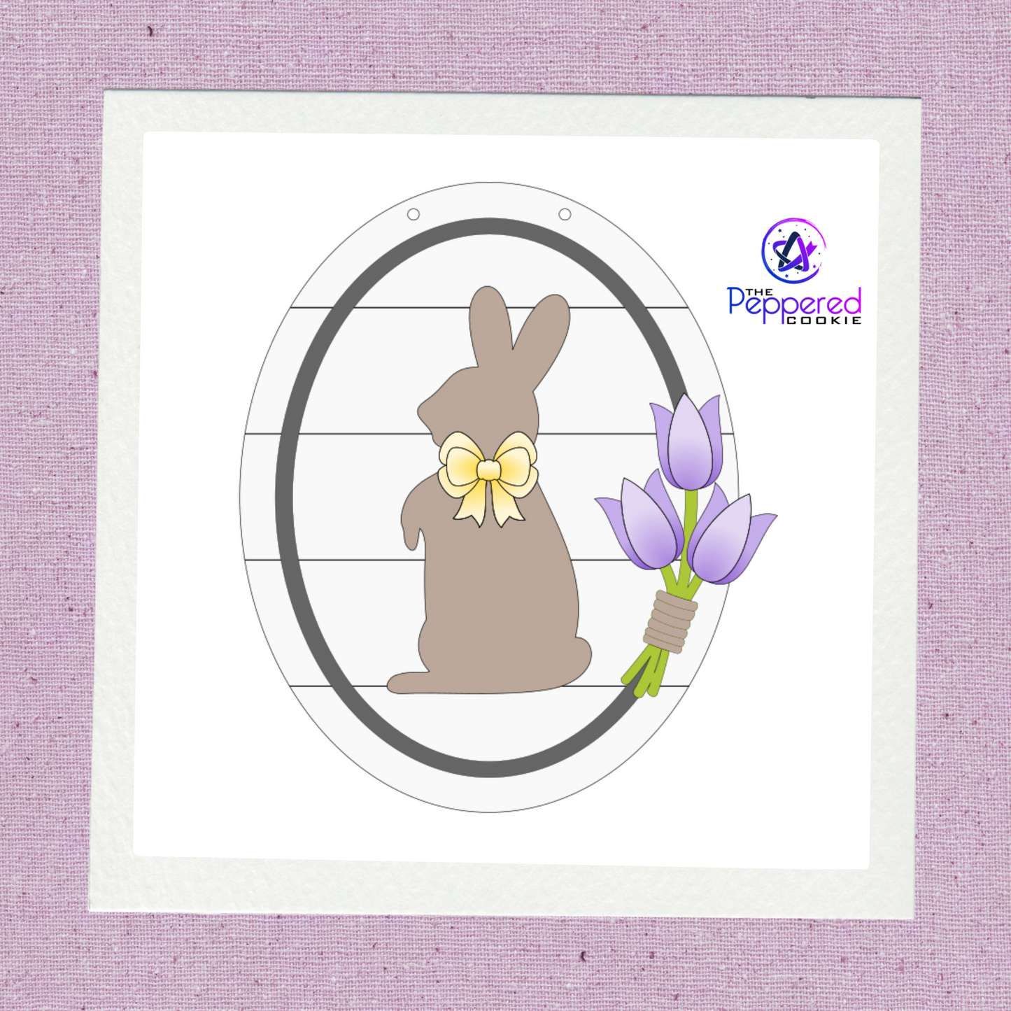 Home Decor - Rabbit and Tulip Sign UNFINISHED