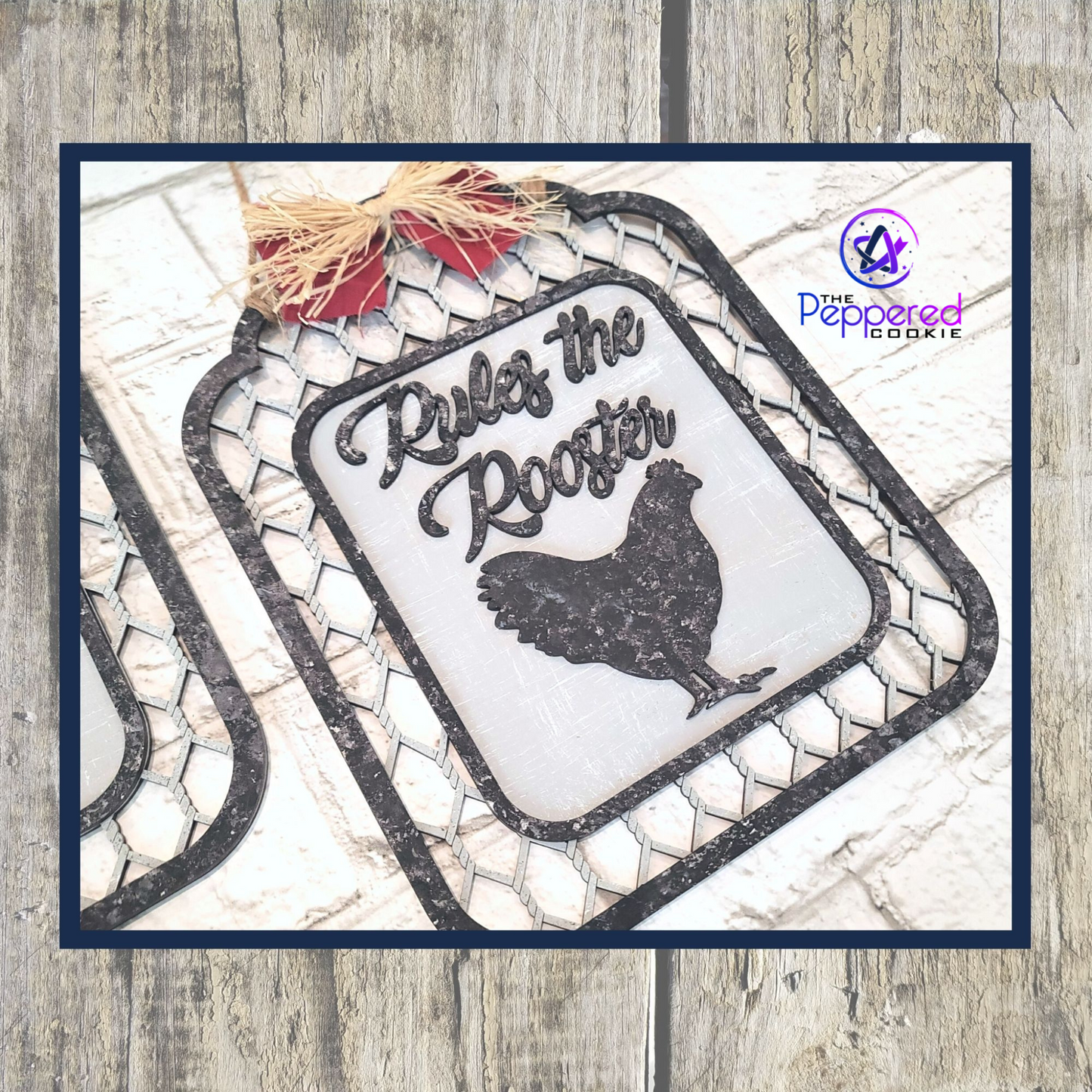 Home Decor - Rules the Rooster Sign UNFINISHED