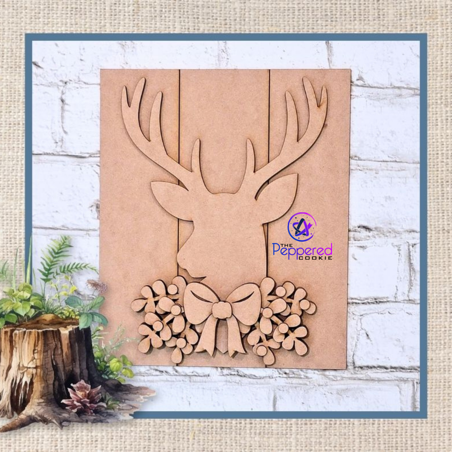 Home Decor - Rustic Deer Leaner UNFINISHED