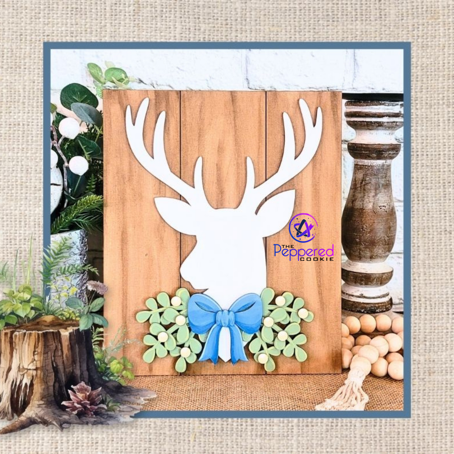 Home Decor - Rustic Deer Leaner UNFINISHED