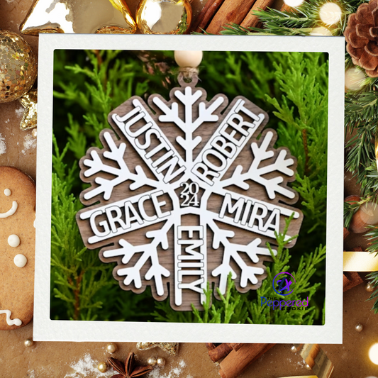 Christmas Ornament - Christmas Snowflake Names