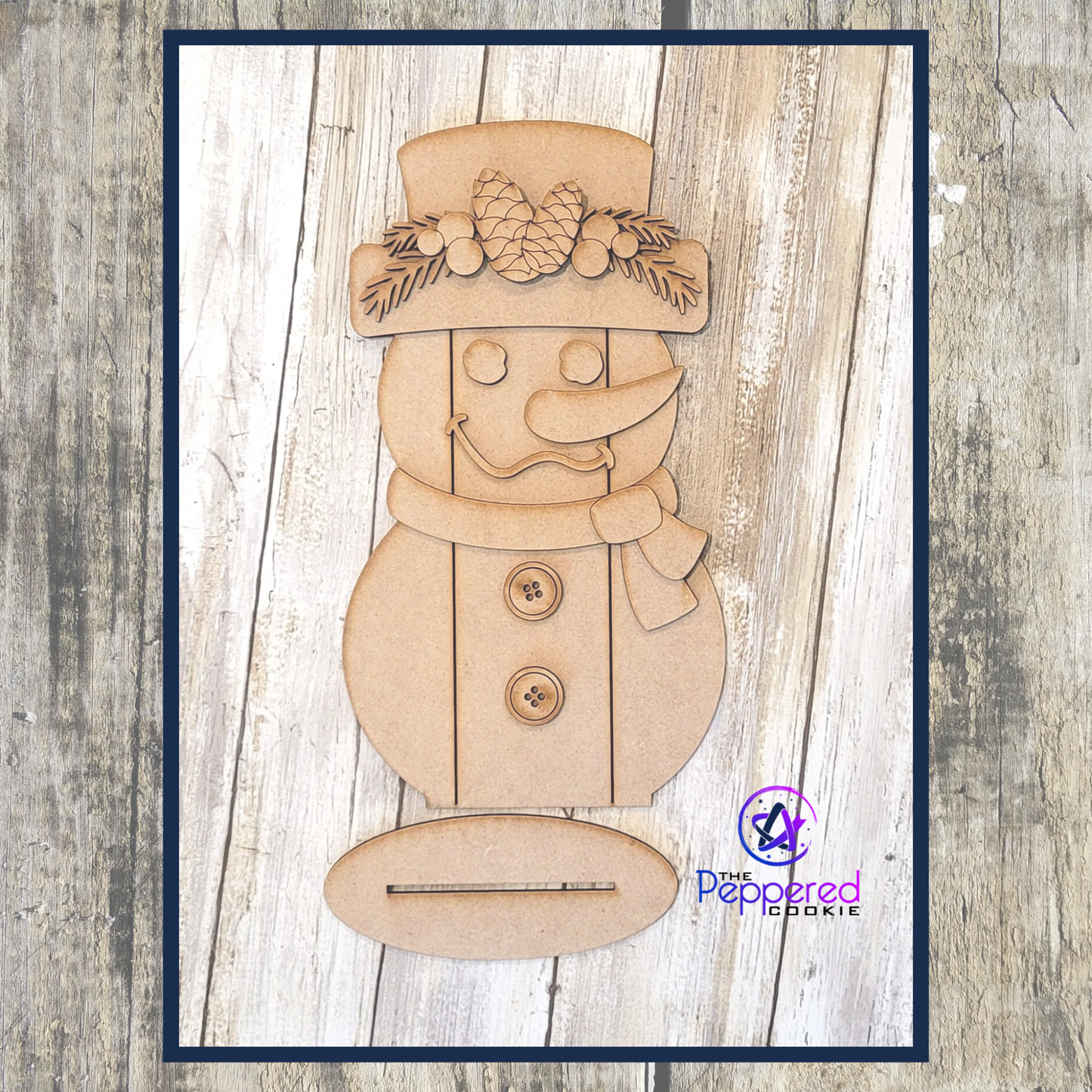 Shelf Sitter - Shiplap Snowman UNFINISHED