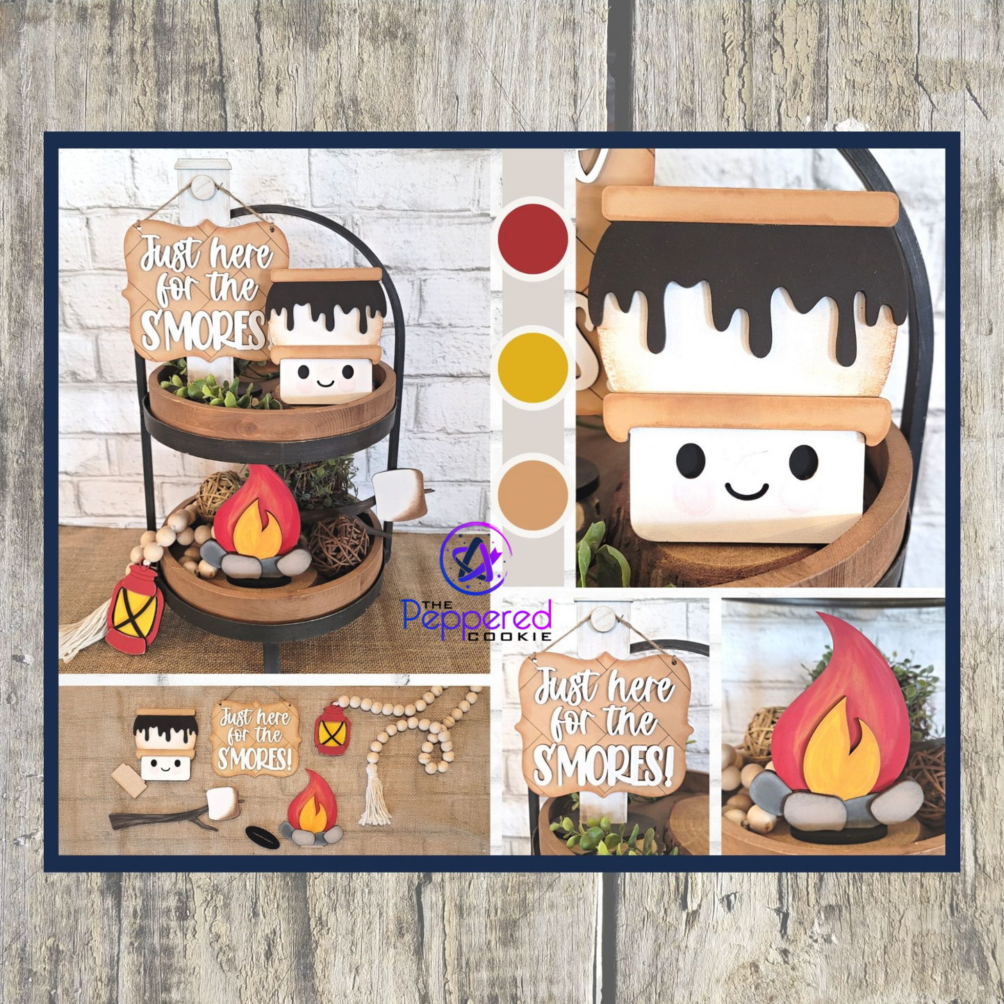 Tiered Tray Decor - Smores Set UNFINISHED