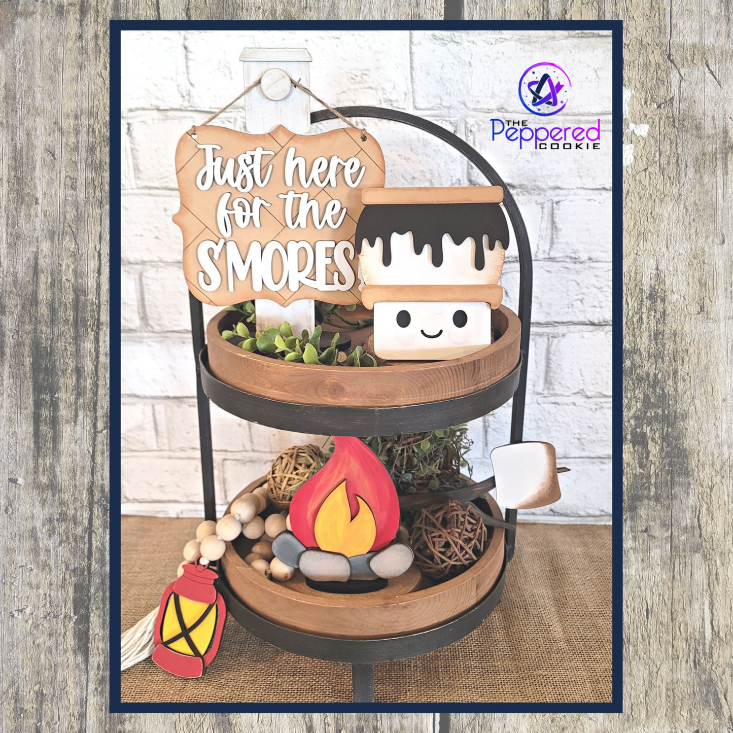 Tiered Tray Decor - Smores Set UNFINISHED