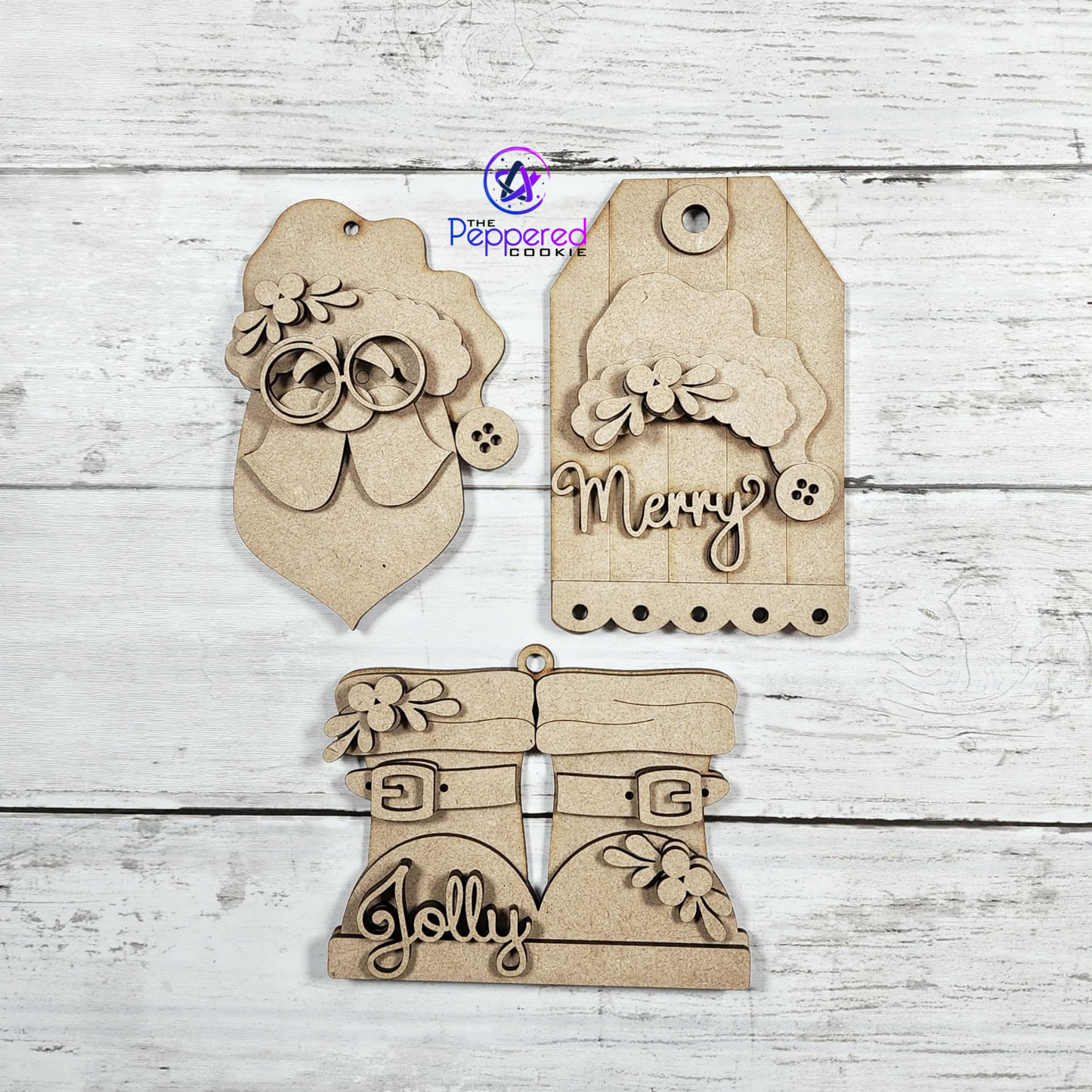 Christmas Ornament - St. Nick Christmas Ornament Set Unfinished