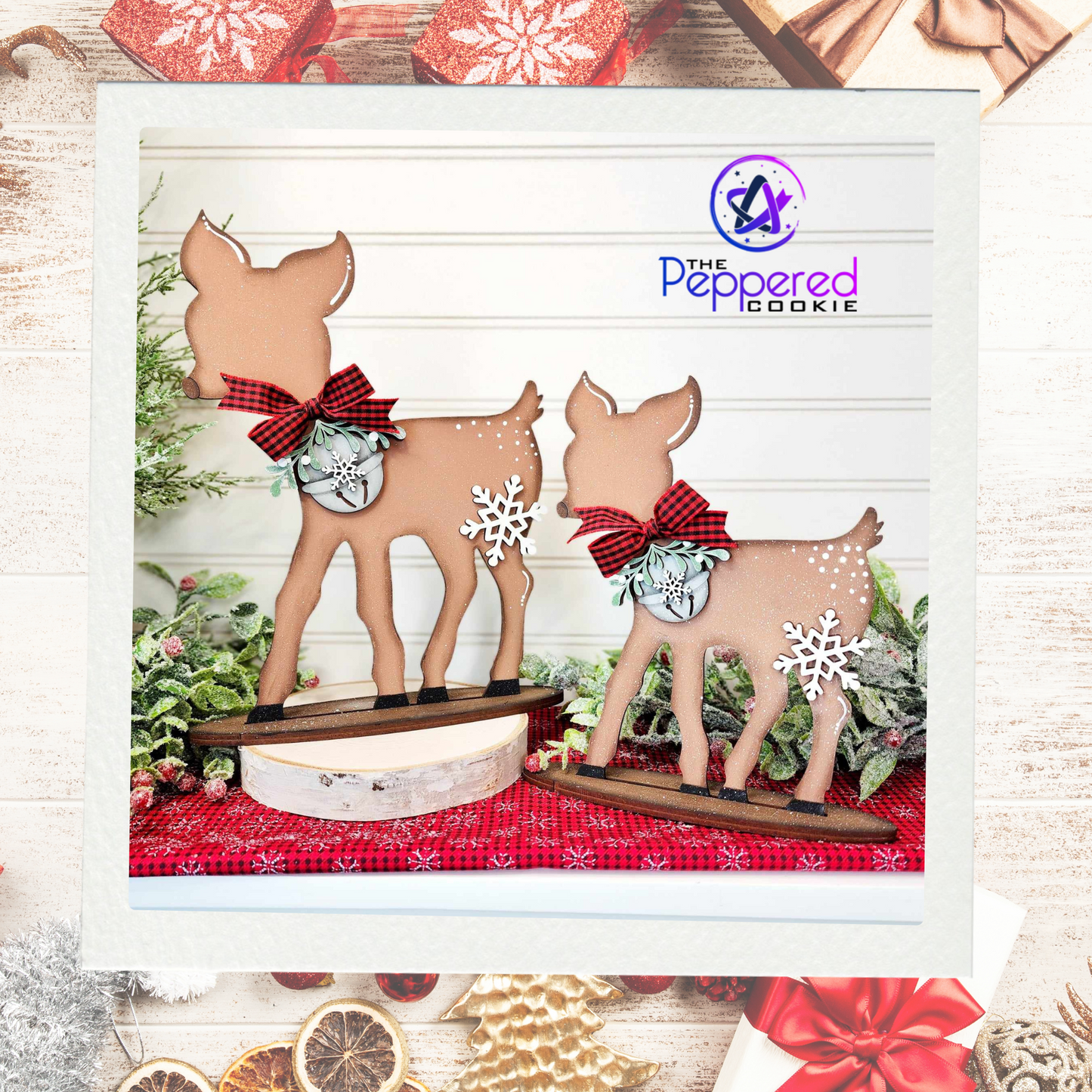 Home Decor - Standing Deer Set UNFINISHED