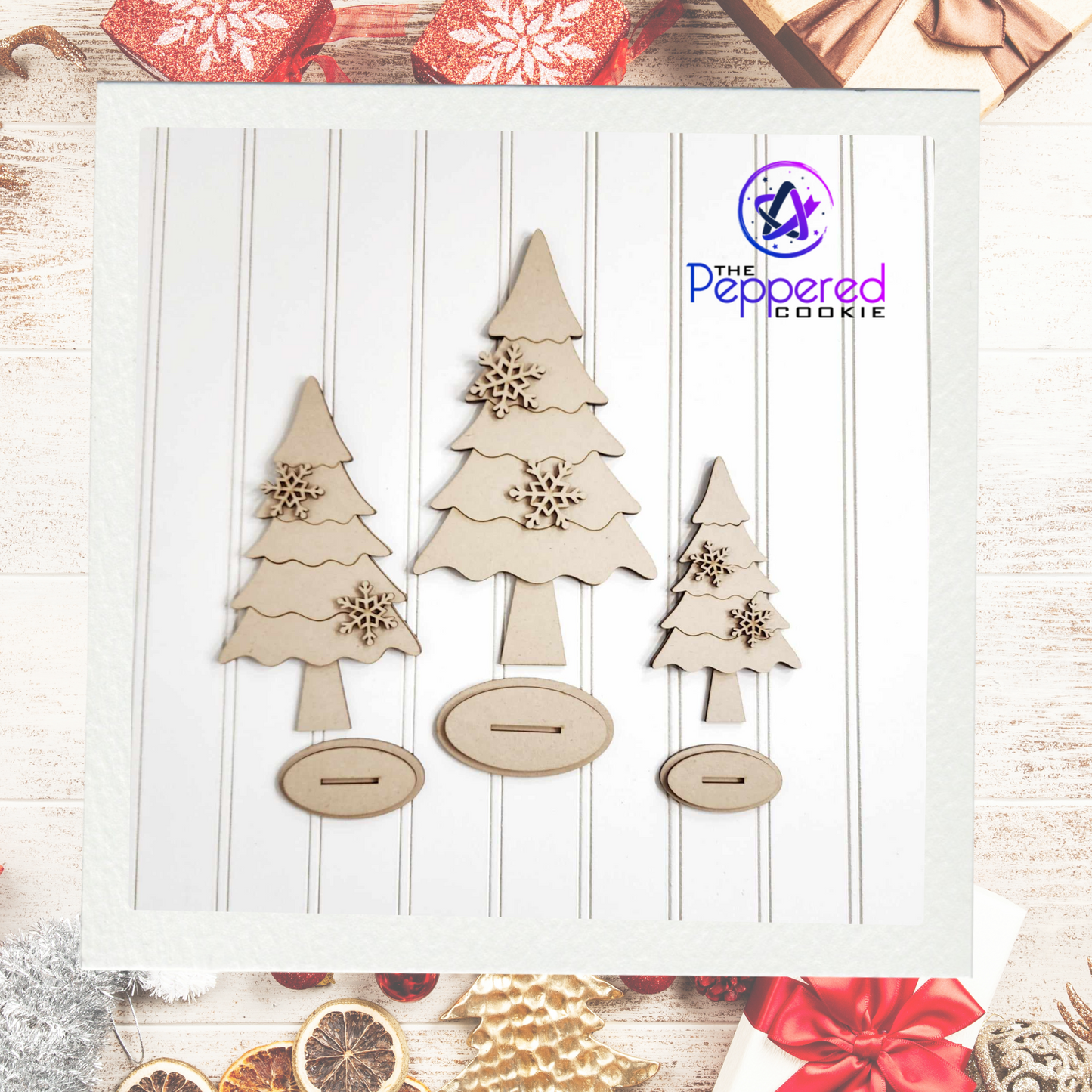 Home Decor - Standing Christmas Tree Set UNFINISHED