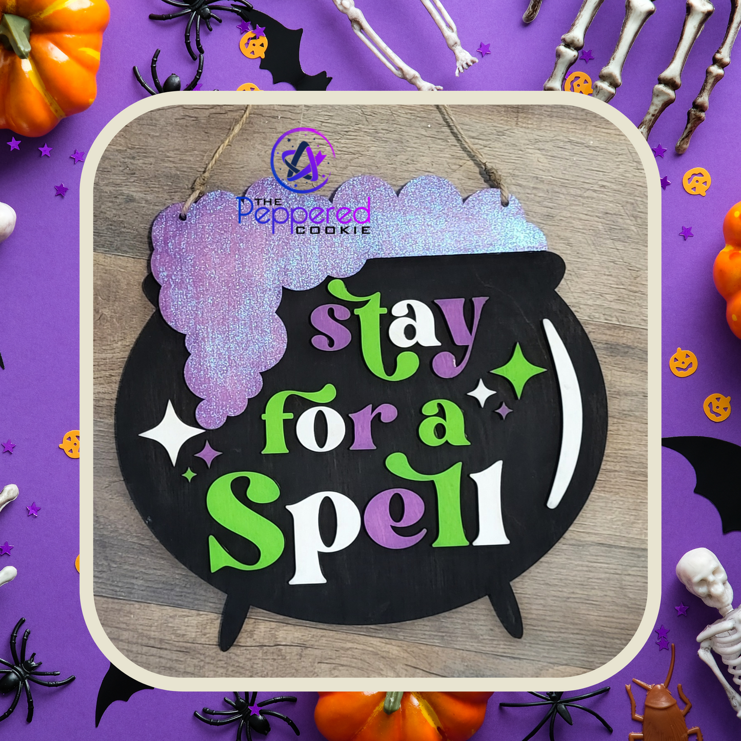 Home Decor - Stay for a Spell Cauldron UNFINISHED