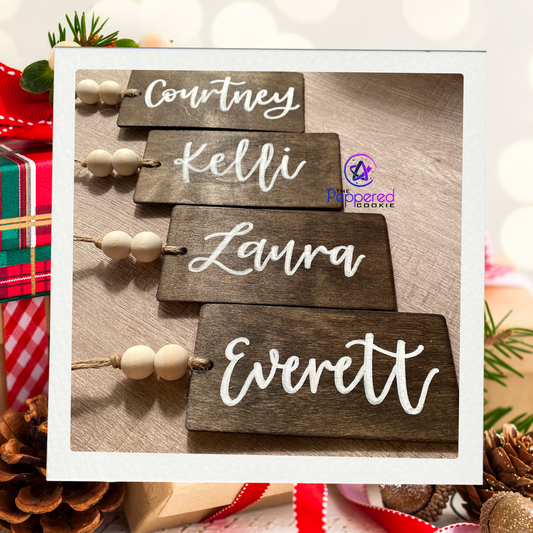 Blank Rounded Wooden Rectangle Stocking Tag - 2.625" x 5.375"