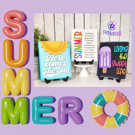 Home Decor - Summer Sign Trio UNFINISHED