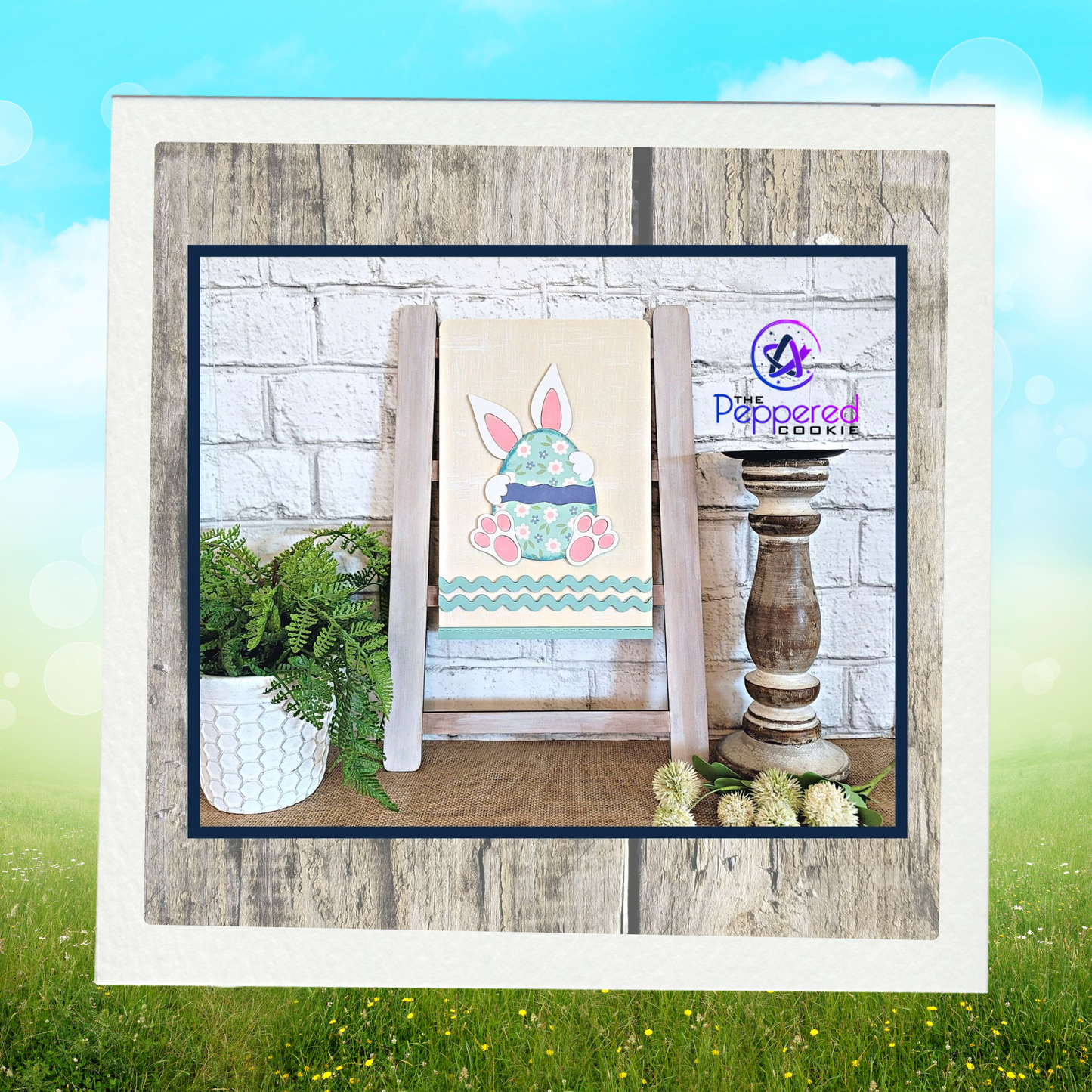 Home Decor - Tea Towel Sign Easter Egg UNFINISHED