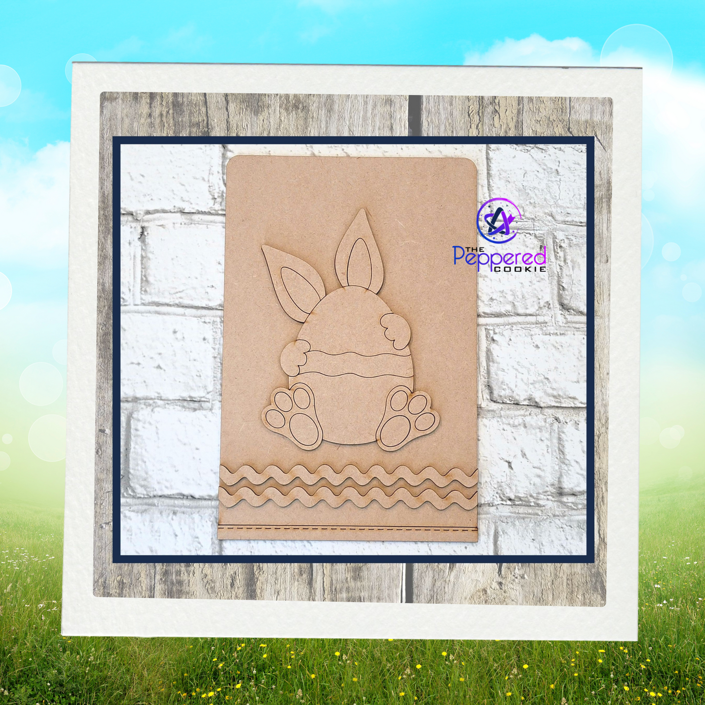 Home Decor - Tea Towel Sign Easter Egg UNFINISHED