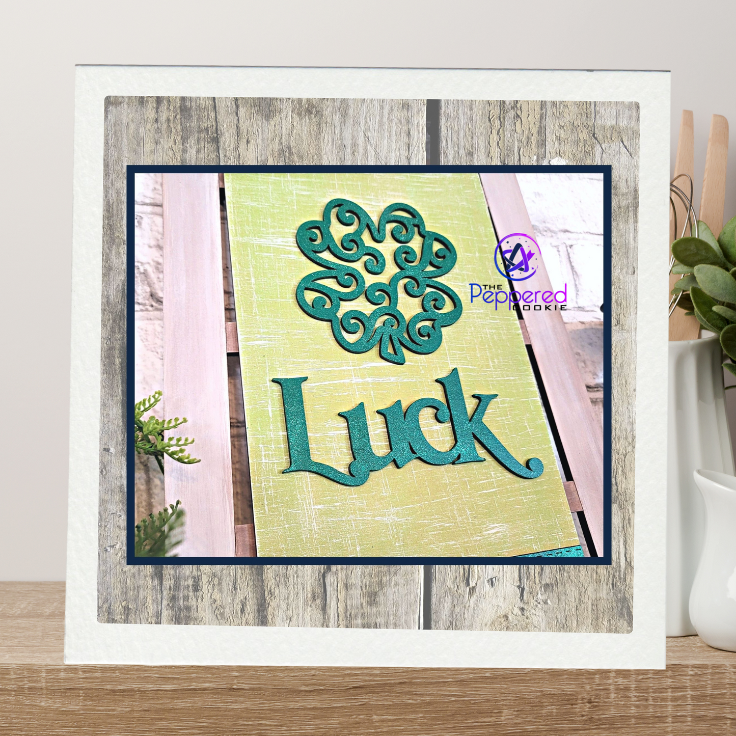 Home Decor - Tea Towel Sign Luck UNFINISHED