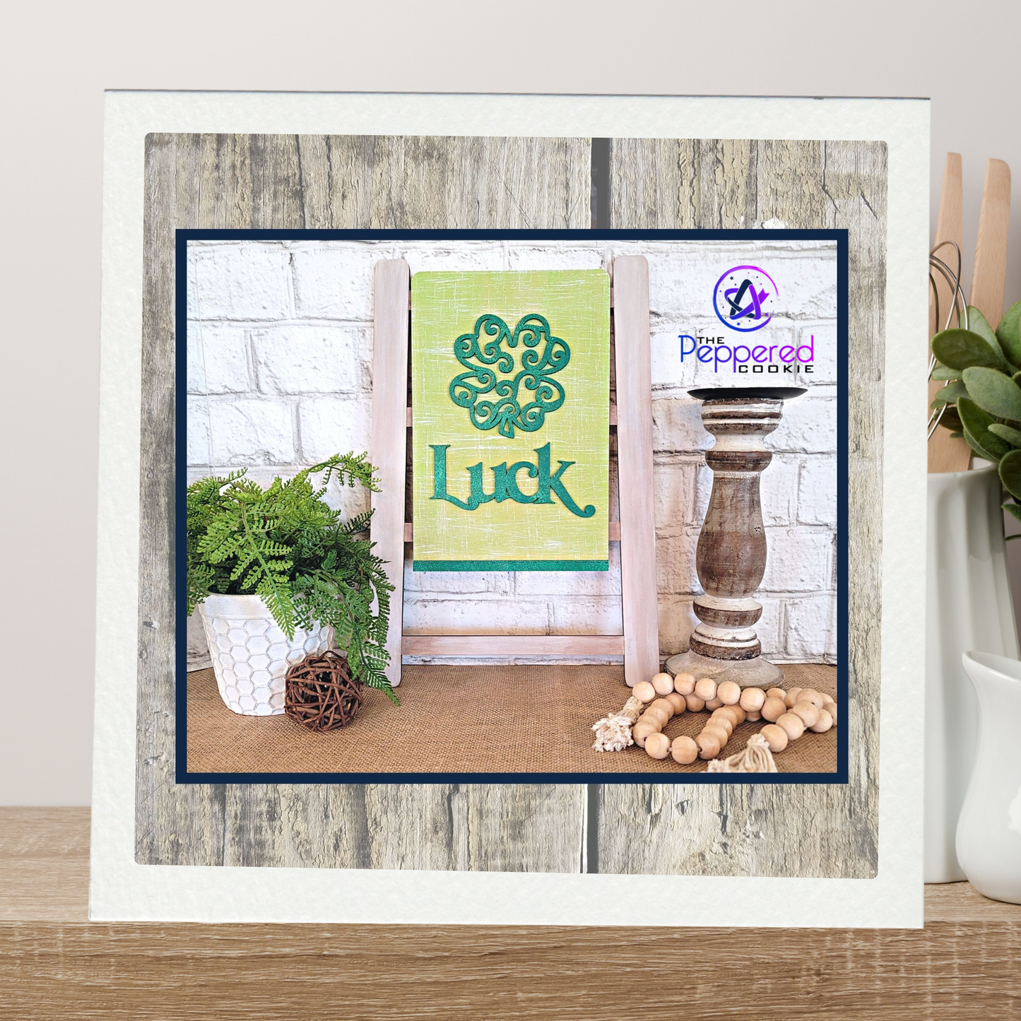 Home Decor - Tea Towel Sign Luck UNFINISHED