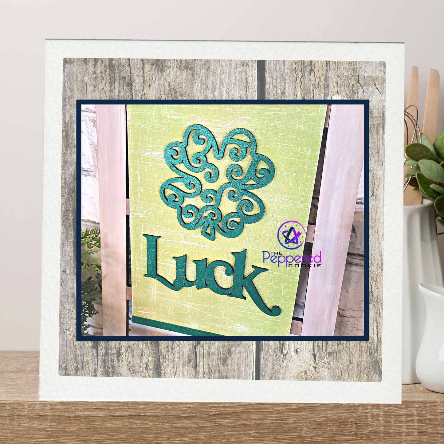 Home Decor - Tea Towel Sign Luck UNFINISHED