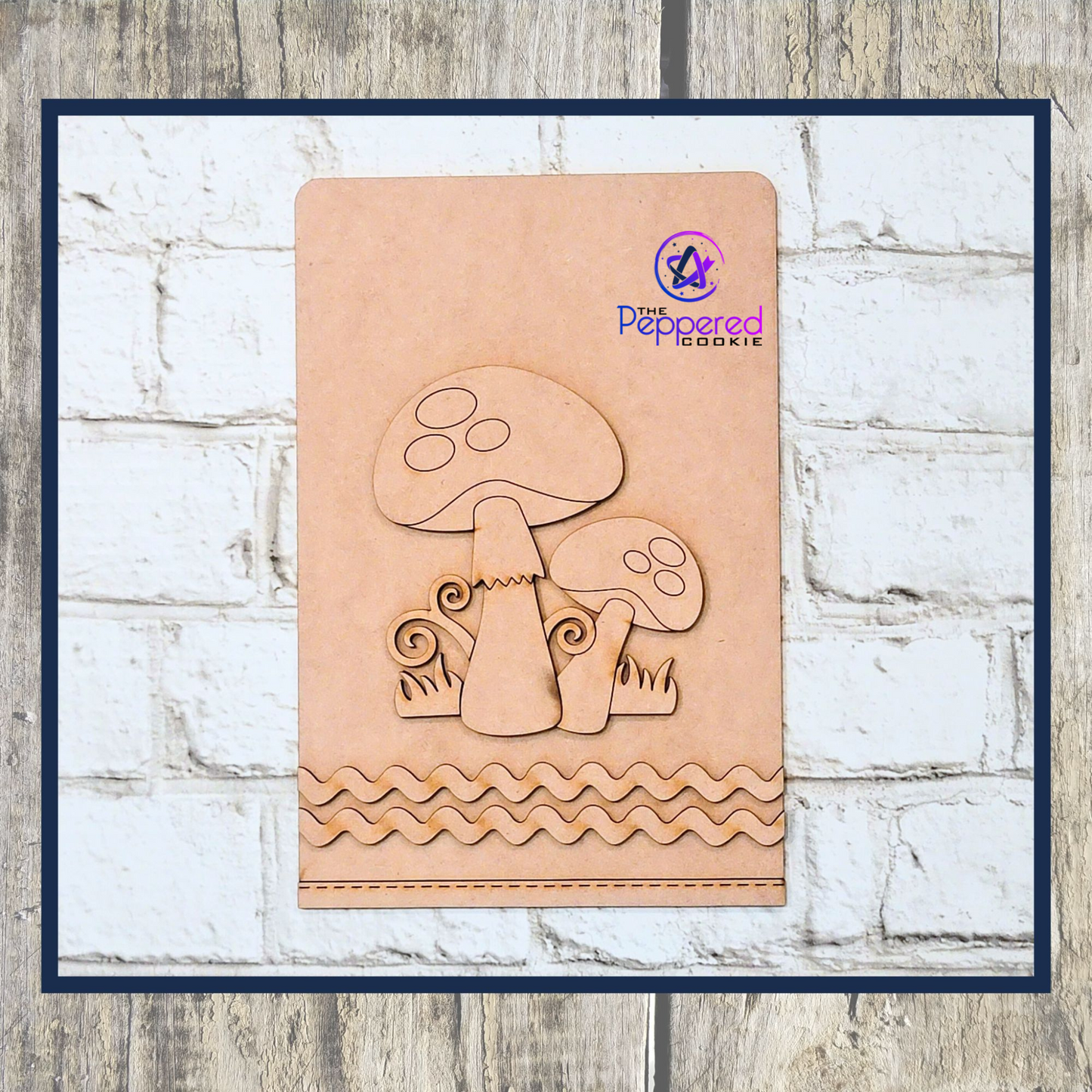 Home Decor - Tea Towel Sign Mushroom UNFINISHED