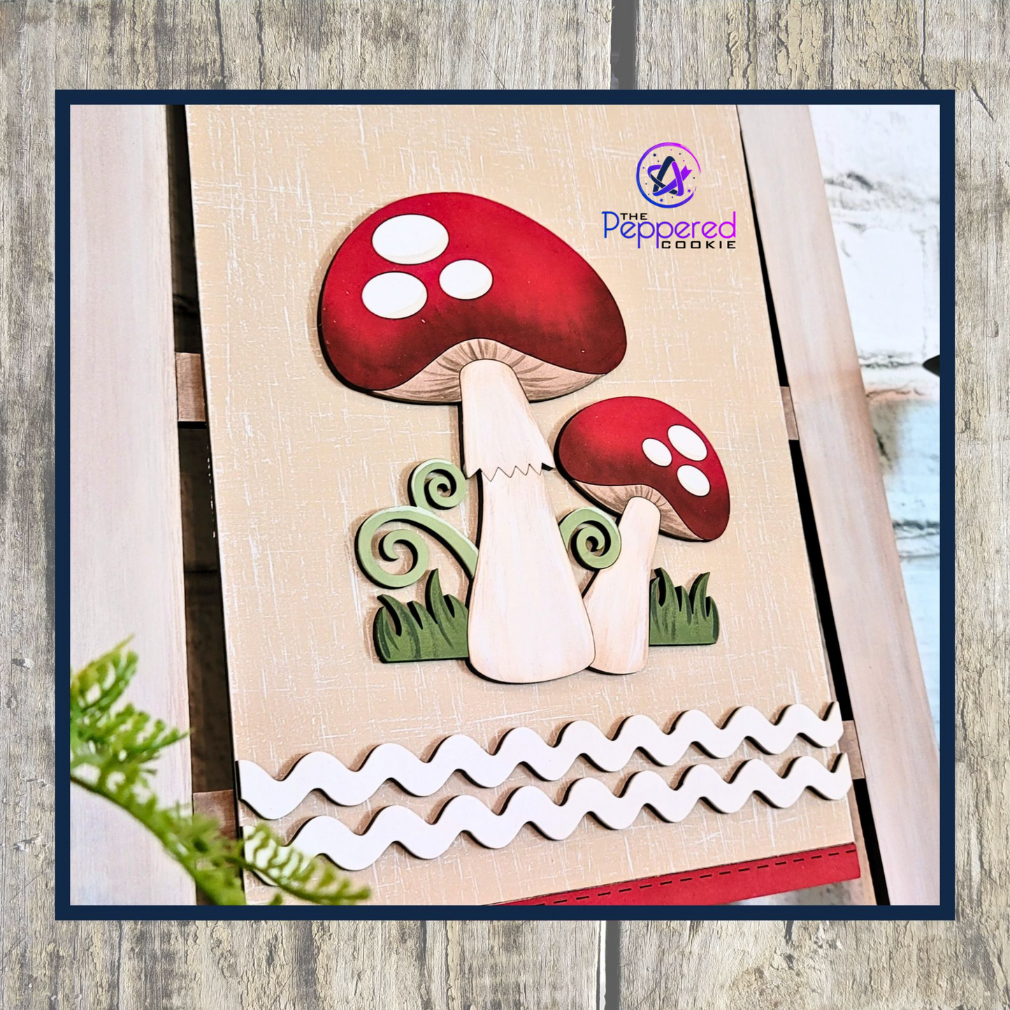 Home Decor - Tea Towel Sign Mushroom UNFINISHED