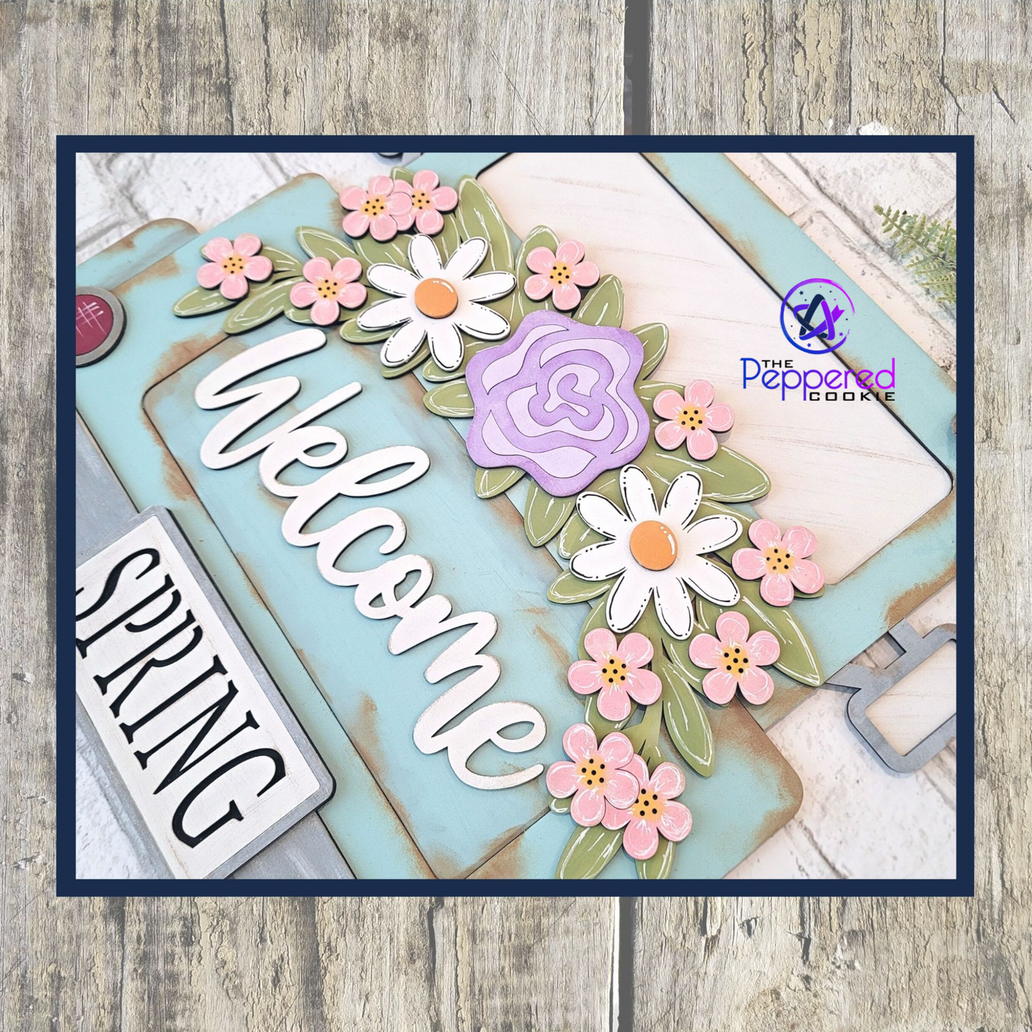 Door Hanger - Truck Floral Spring UNFINISHED