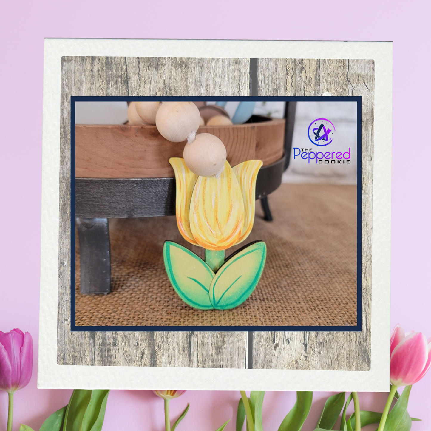 Tiered Tray Decor - Tulip Set UNFINISHED