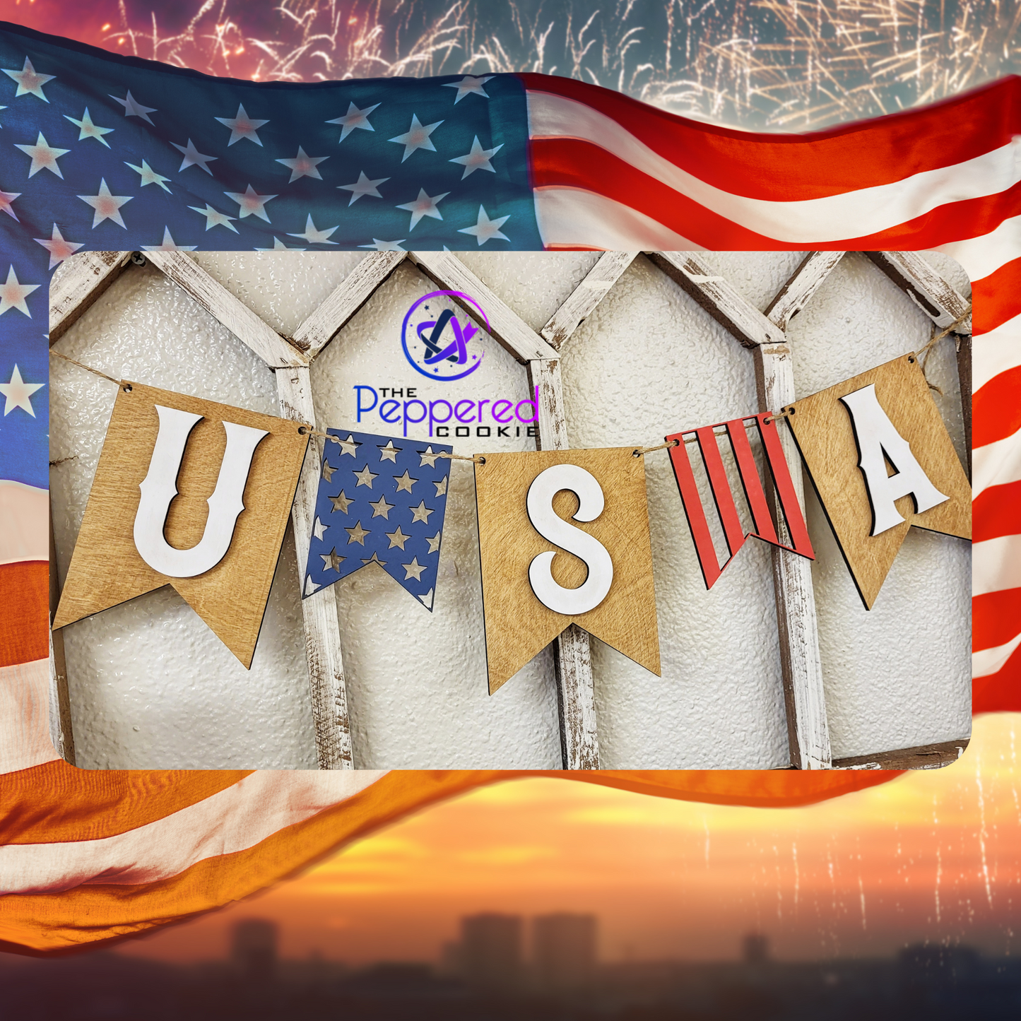 Home Decor - USA Banner UNFINISHED