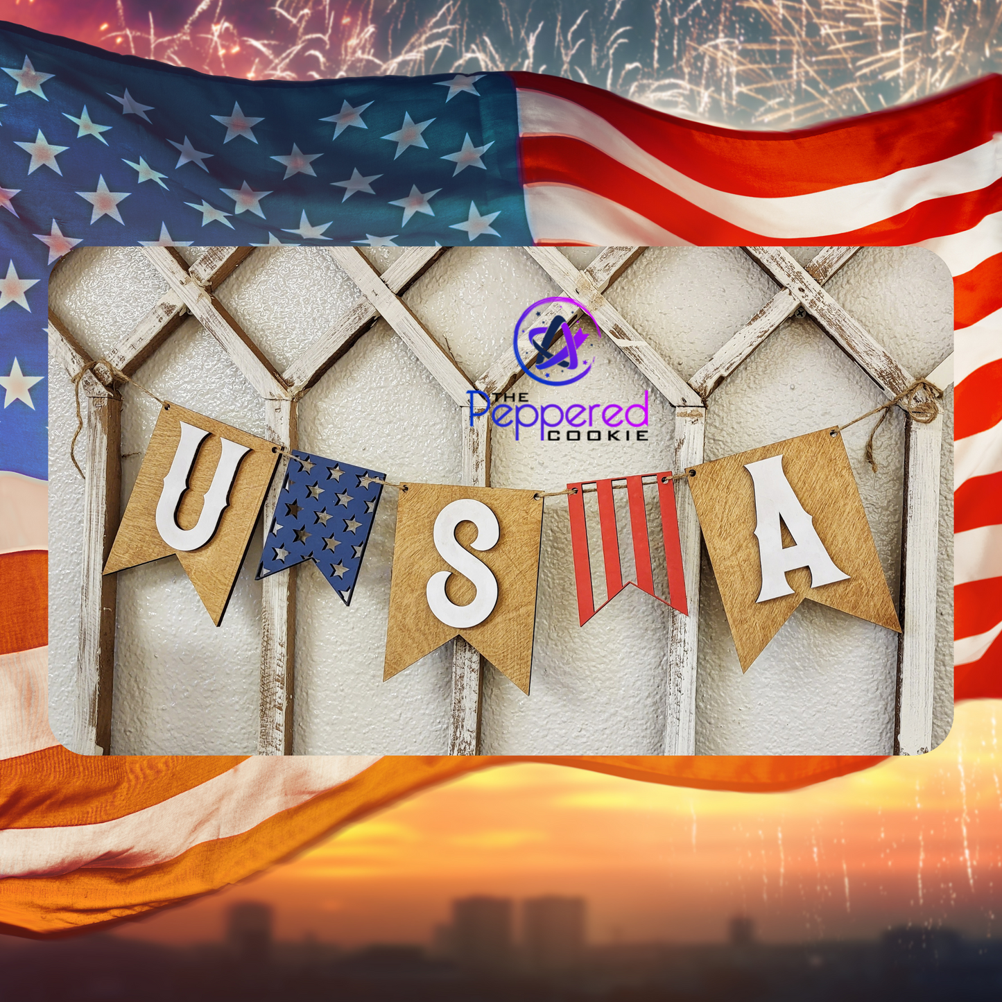 Home Decor - USA Banner UNFINISHED