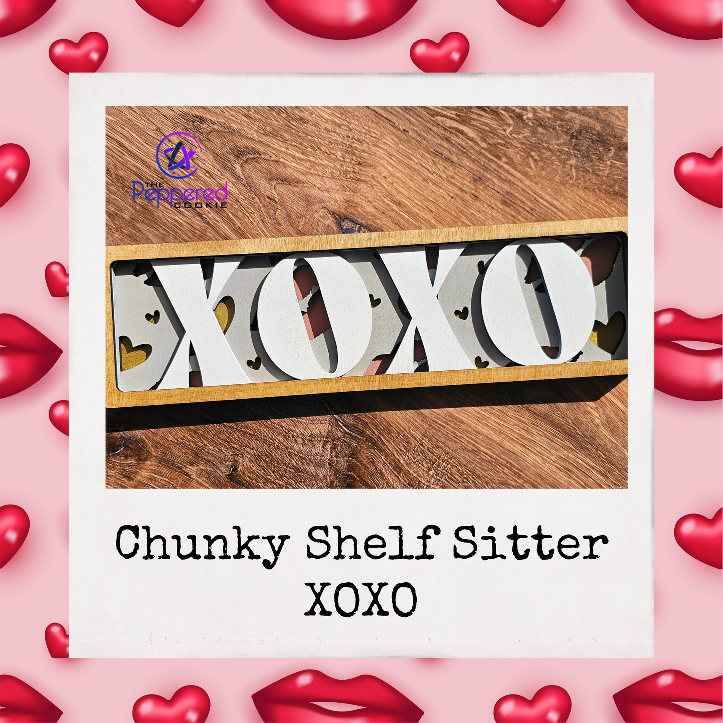 Home Decor - Chunky Layered Valentines Shelf Sitter UNFINISHED