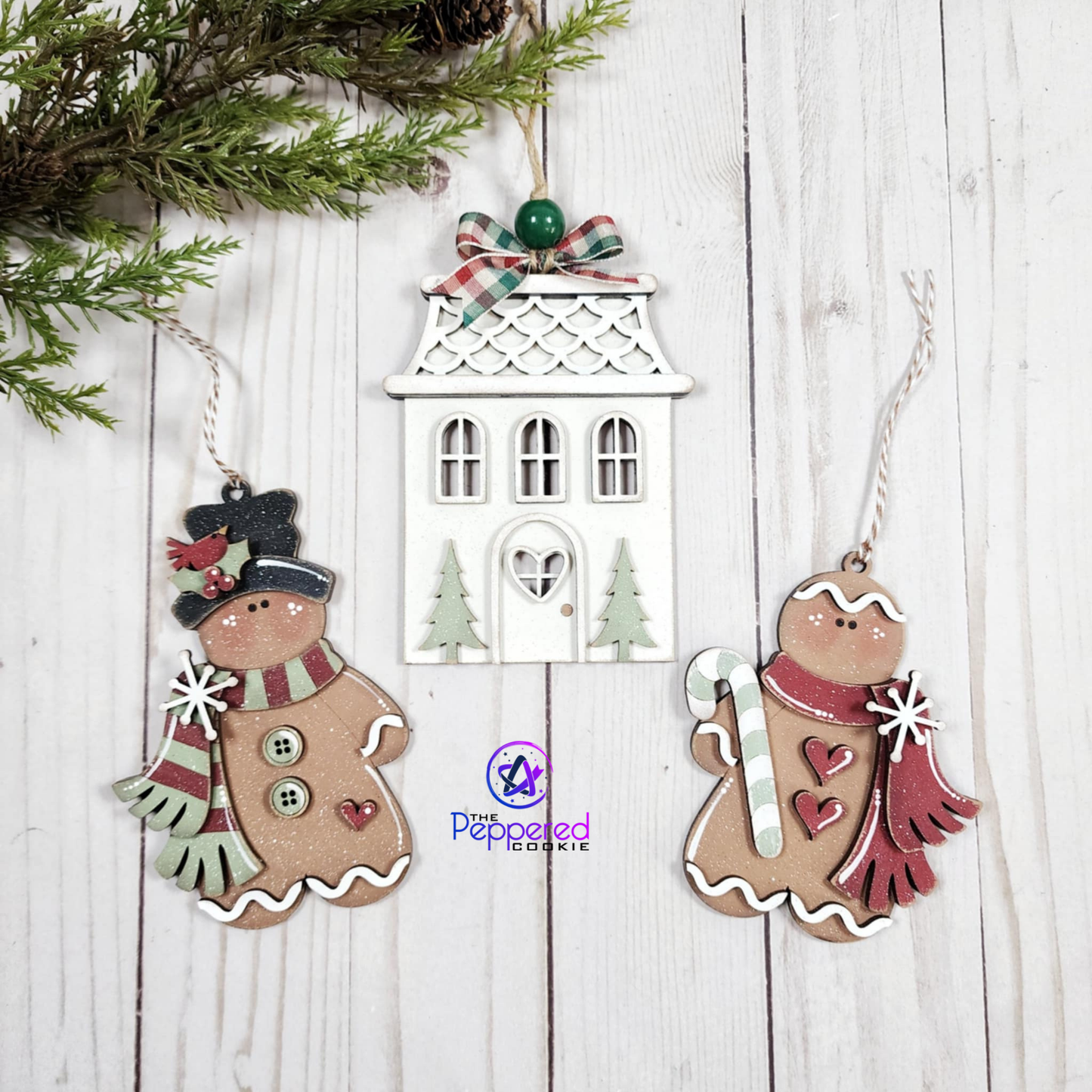 Christmas Ornament - Victorian Gingerbread Ornament Set Unfinished