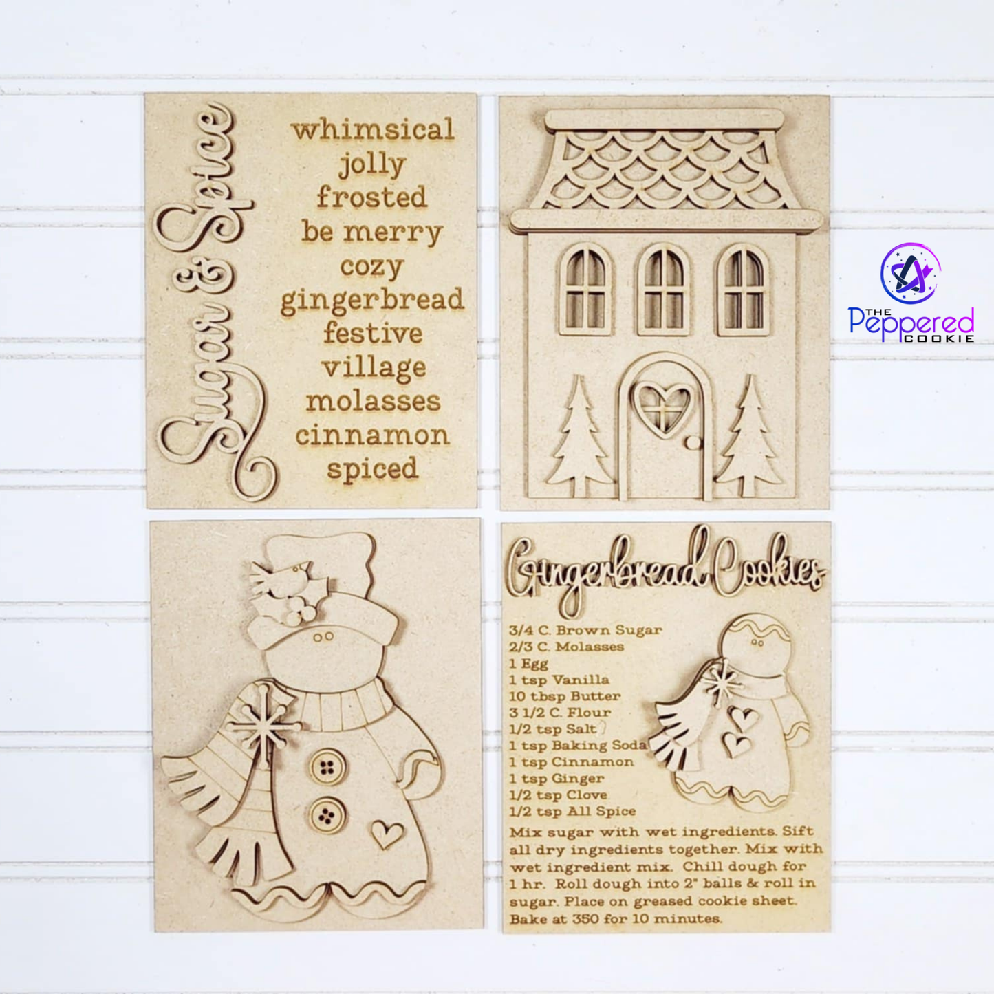 Home Decor - Victorian Gingerbread Sign Set UNFINISHED