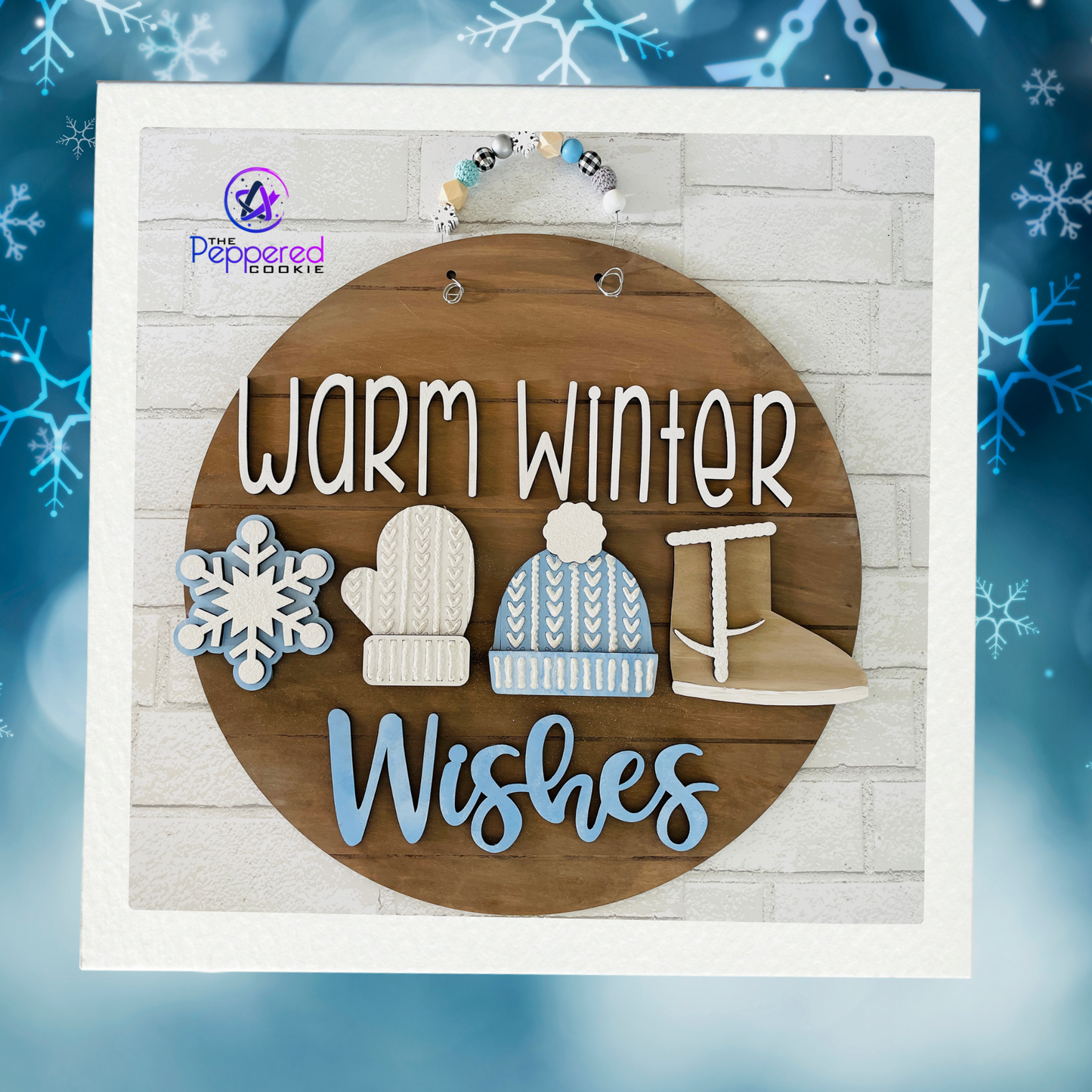 Door Hanger - Warm Winter Wishes UNFINISHED