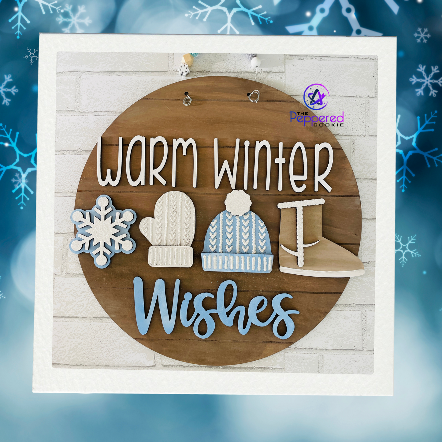 Door Hanger - Warm Winter Wishes UNFINISHED