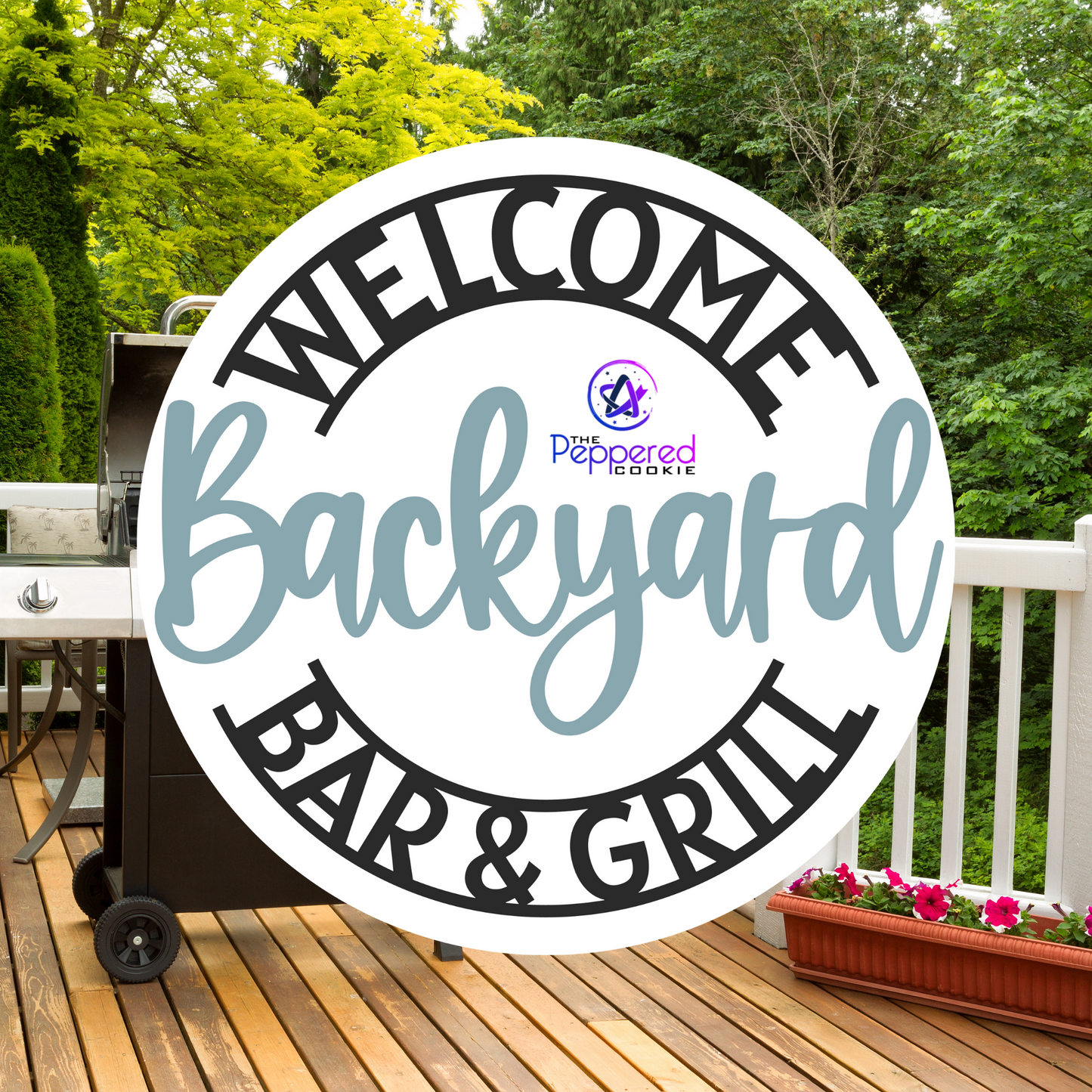 Door Hanger - Welcome Backyard Bar & Grill UNFINISHED