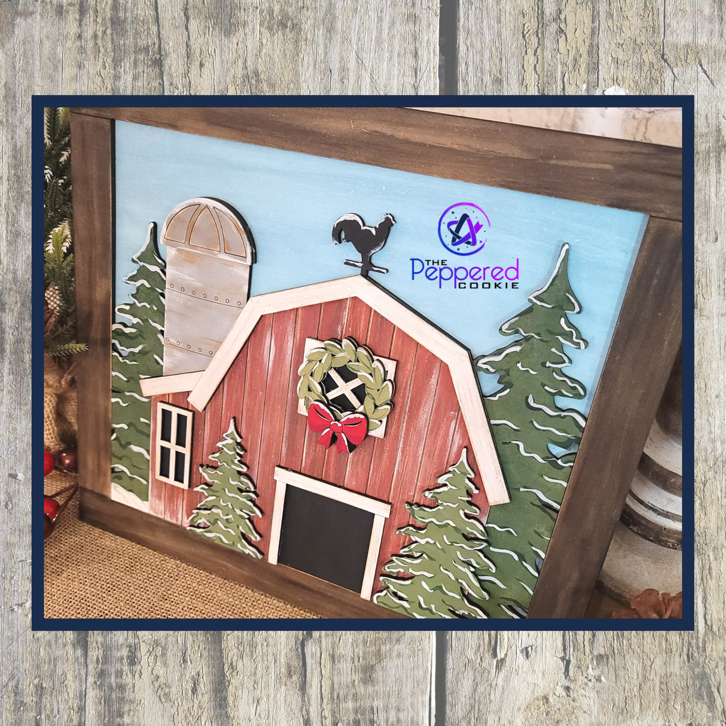 Home Decor - Farm Winter Barn Scene UNFINISHED