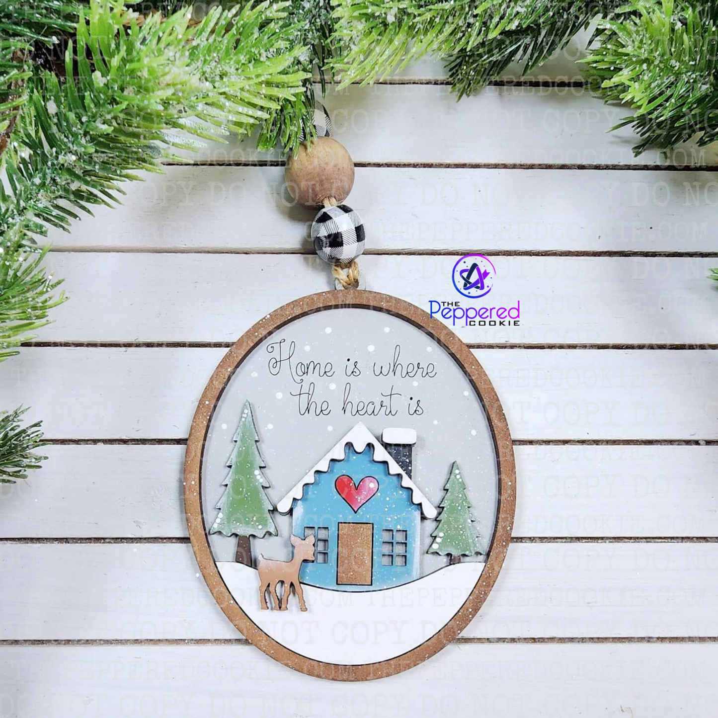 Christmas Ornament - Winter Cabin UNFINISHED