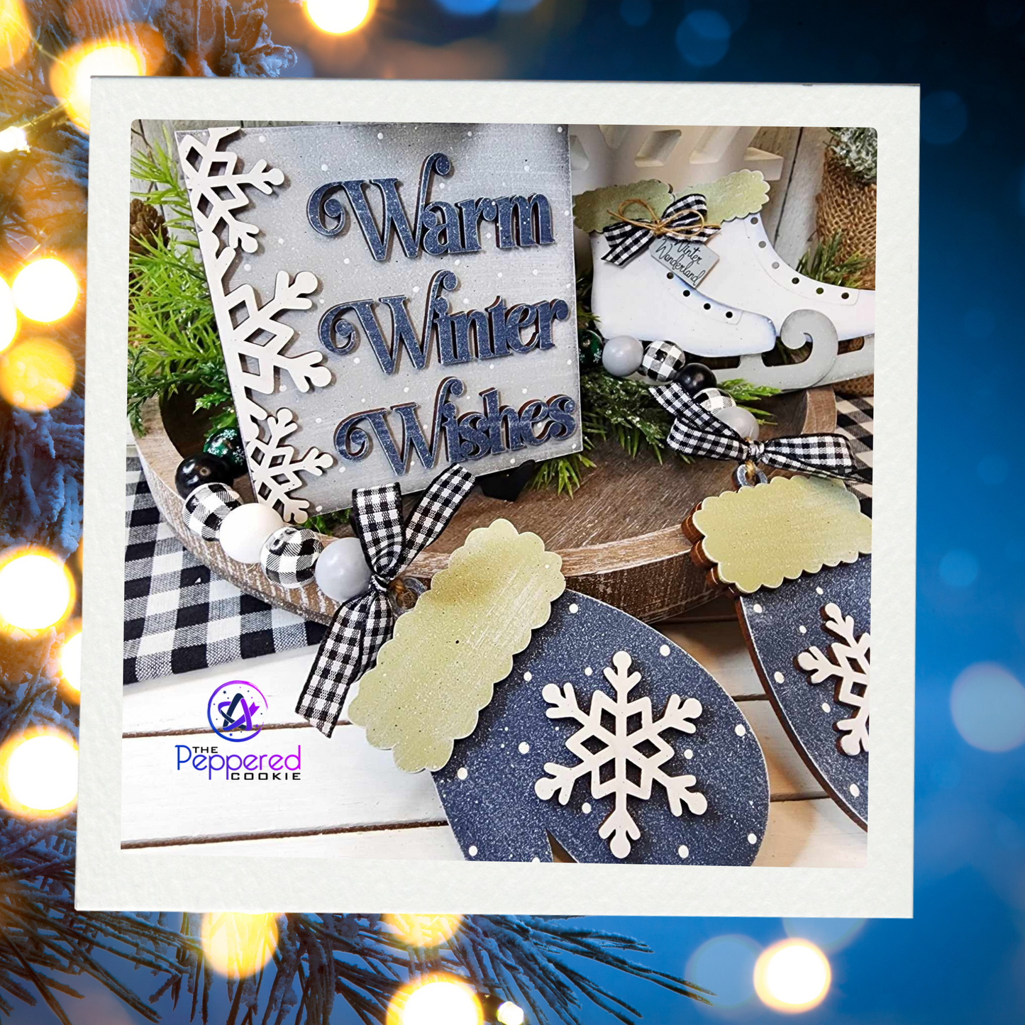 Tiered Tray Decor - Winter Wonderland Set UNFINISHED