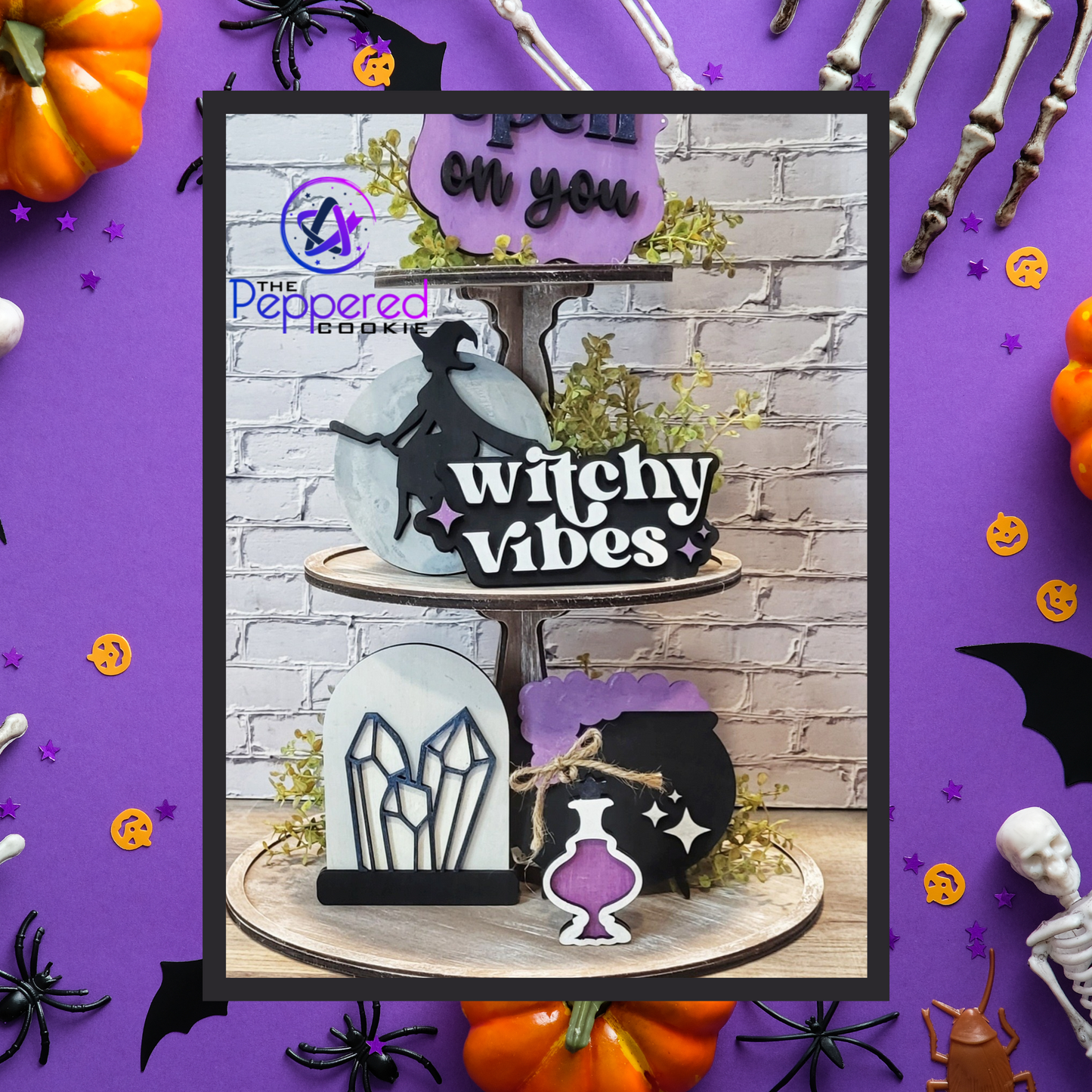 Tiered Tray Decor - Witchy Vibes Set UNFINISHED